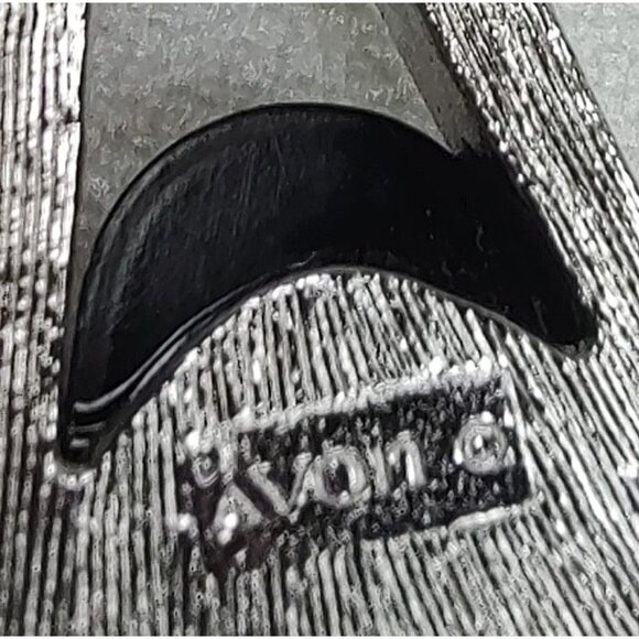 Avon Black Tear Drop Pendant Necklace & Diamond Cut Bangle Bracelet, Vintage - Picture 8 of 8